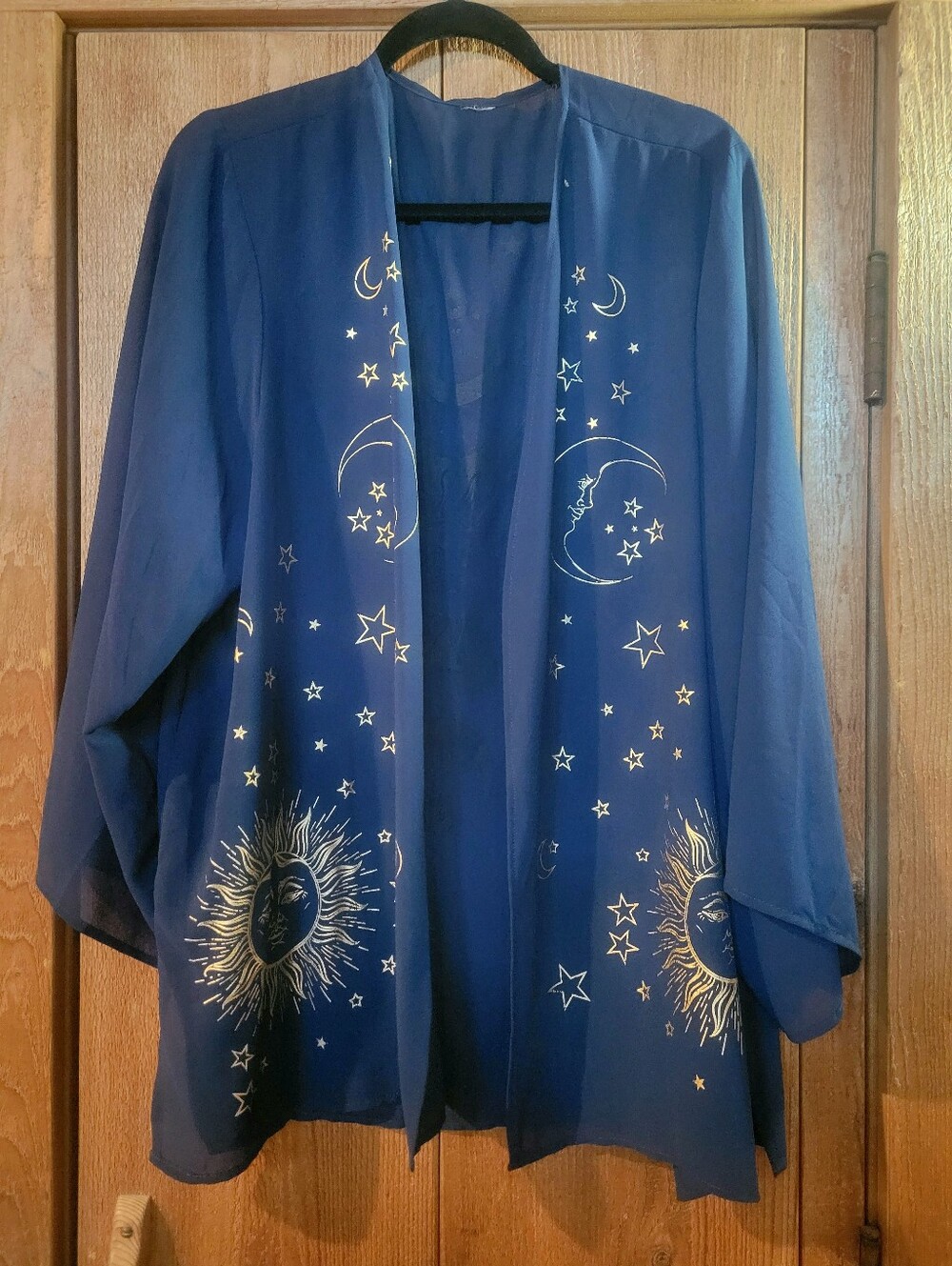 Navy Celestial Moon & Sun Kimono